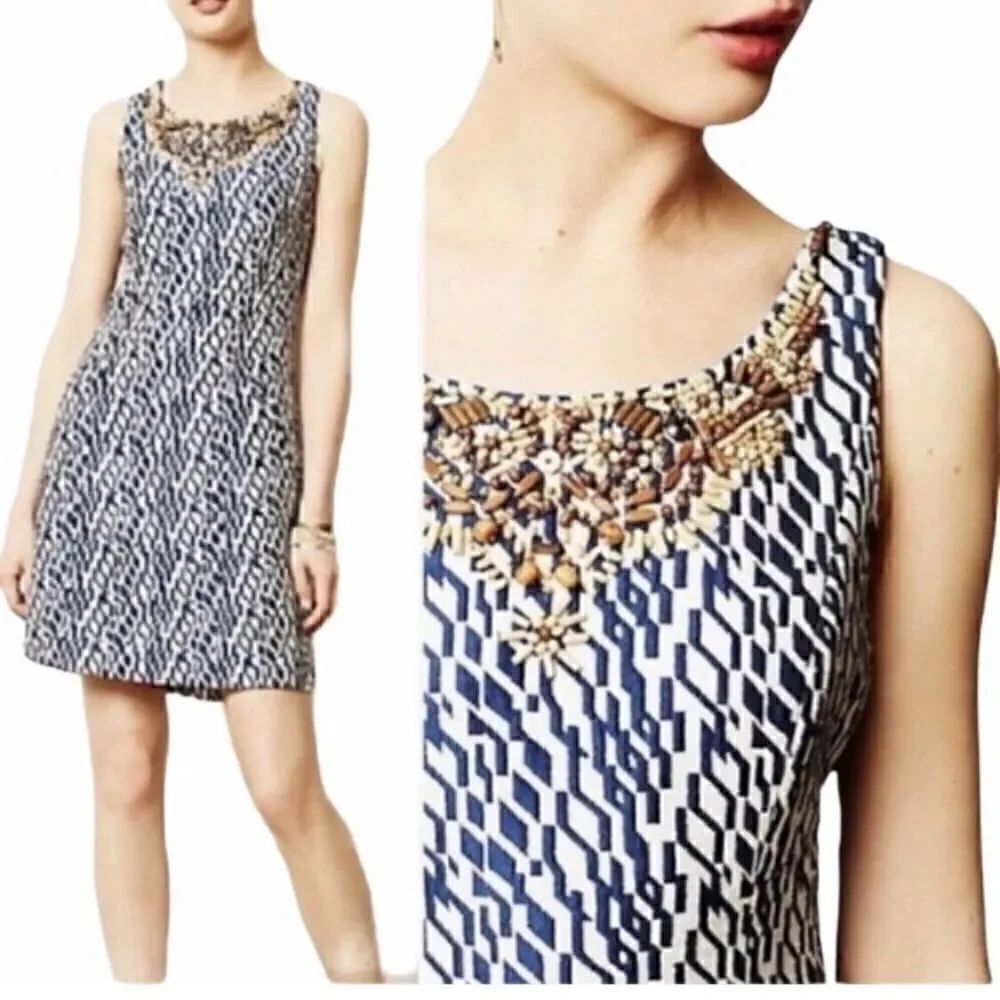 Moulinette Soeurs Mulberry Road embroidered beaded tunic dress